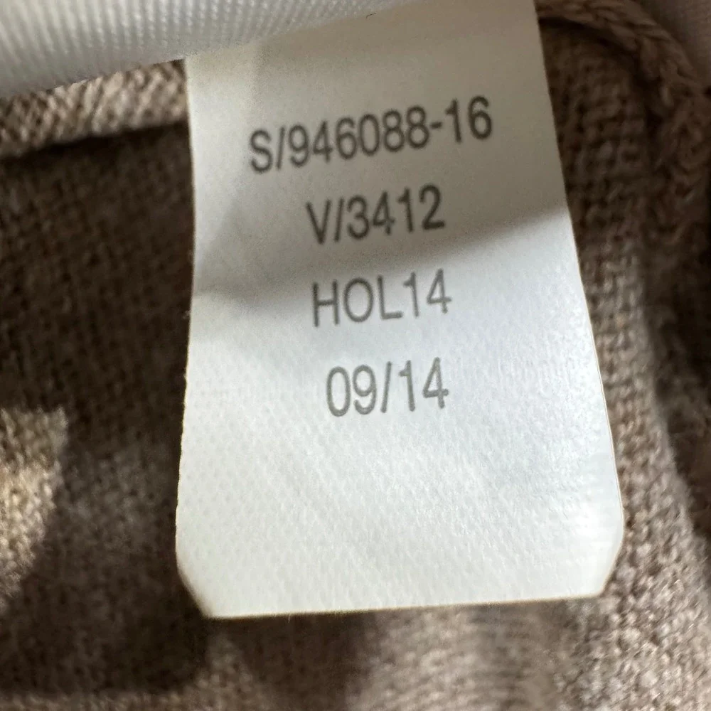 Banana Republic V-Neck Sweater Mens L Tan Excellent Cotton Blend Knit RN54023